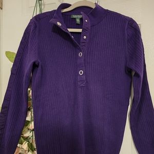 Lauren Ralph Lauren Purple Sweater Womens Size L